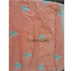 Beautiful Pure Jaipuri Chiffon 13 big Bird motif work Saree with blouse