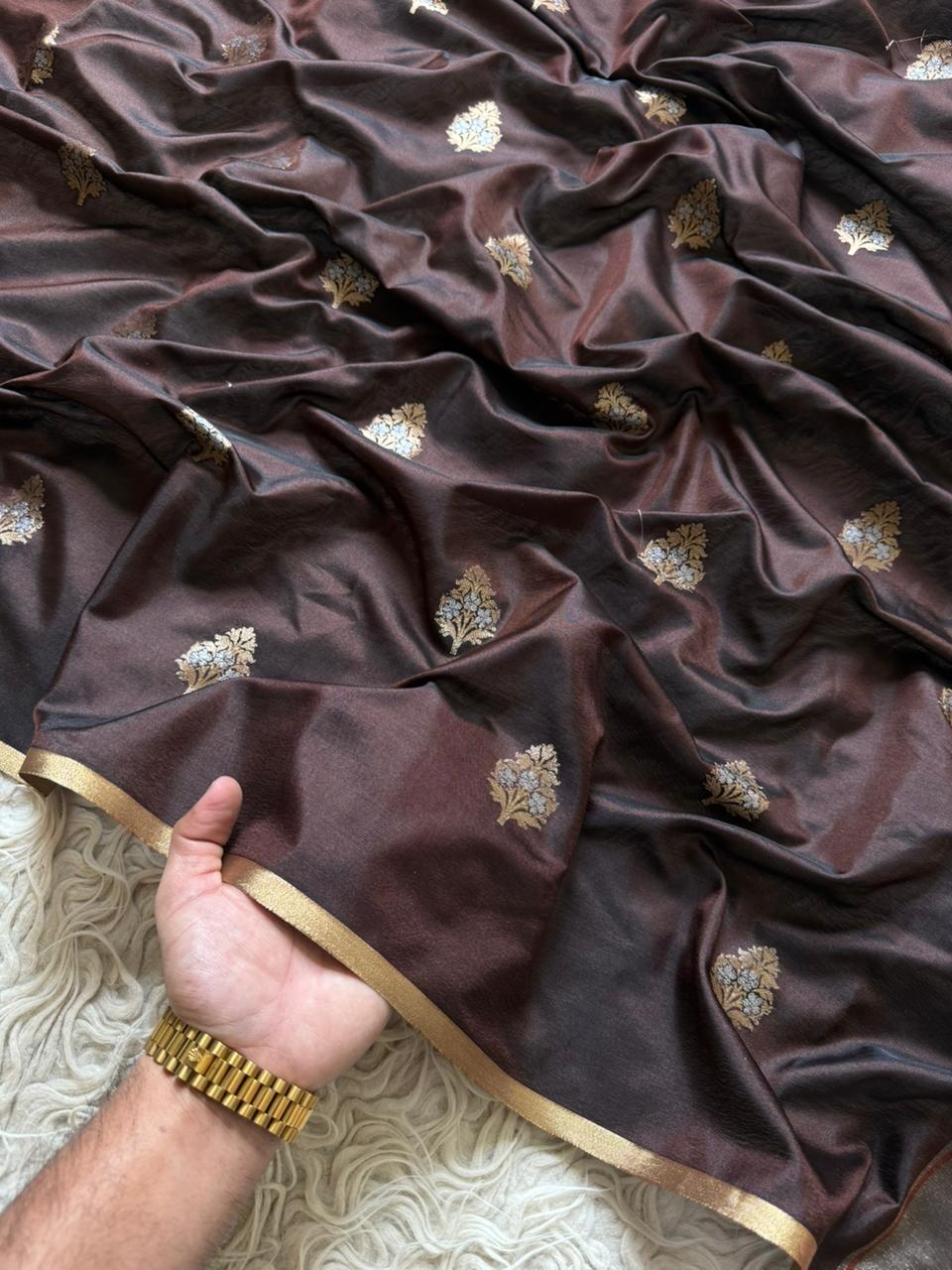 Banarasi maheshwari satin silk  saree