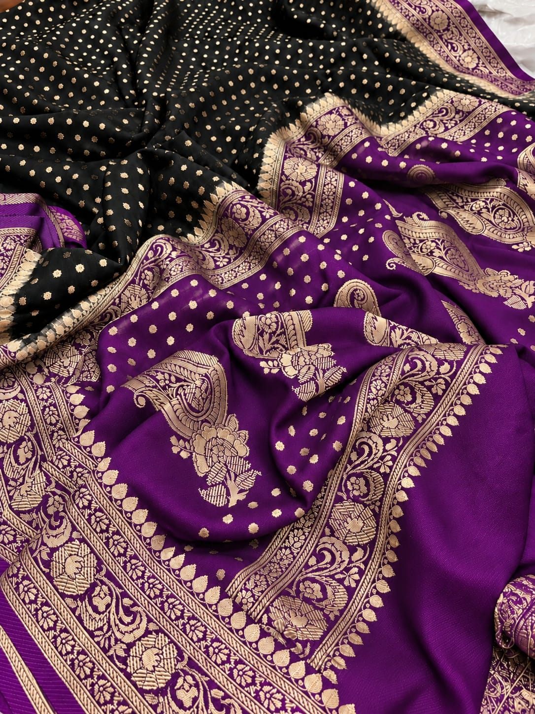 Banarasi Semi Georgette Soft Silk Saree