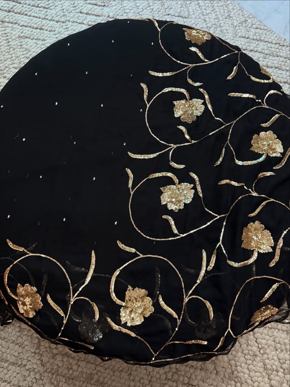 Pure Jaipuri Chiffon Jaal Work Saree With Blouse