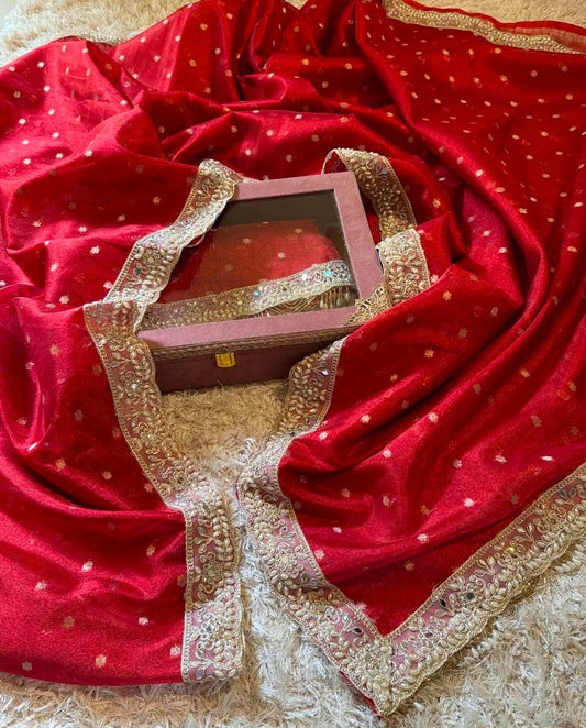 Banarasi Kanjivaram  katan Tissue Silk Saree With Beautiful lace border