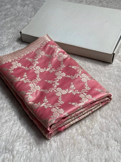 Banarasi Pure katan mashru silk saree With Blouse