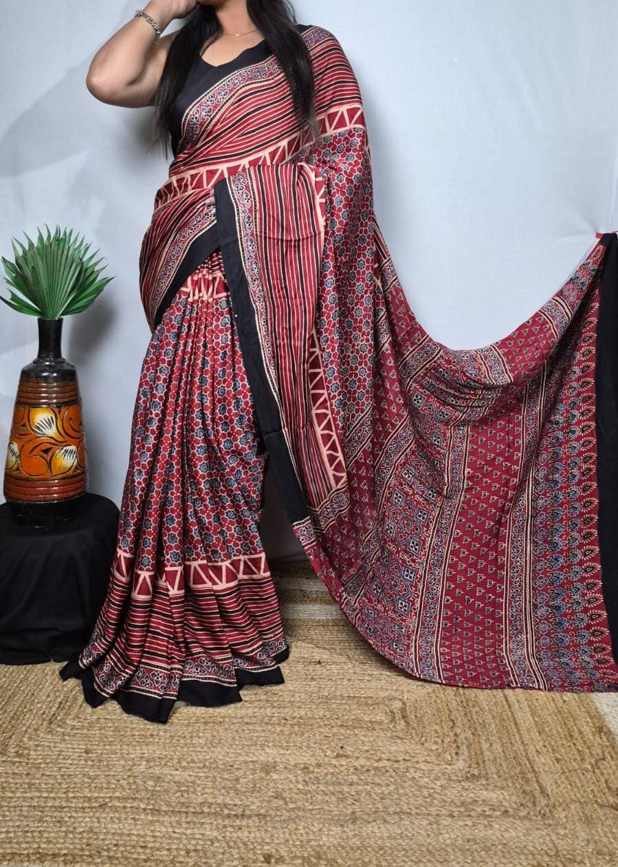 Pure Modal Silk Saree with blouse