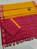 Pure  ikkat Cotton Unstitched Suit With Dupatta