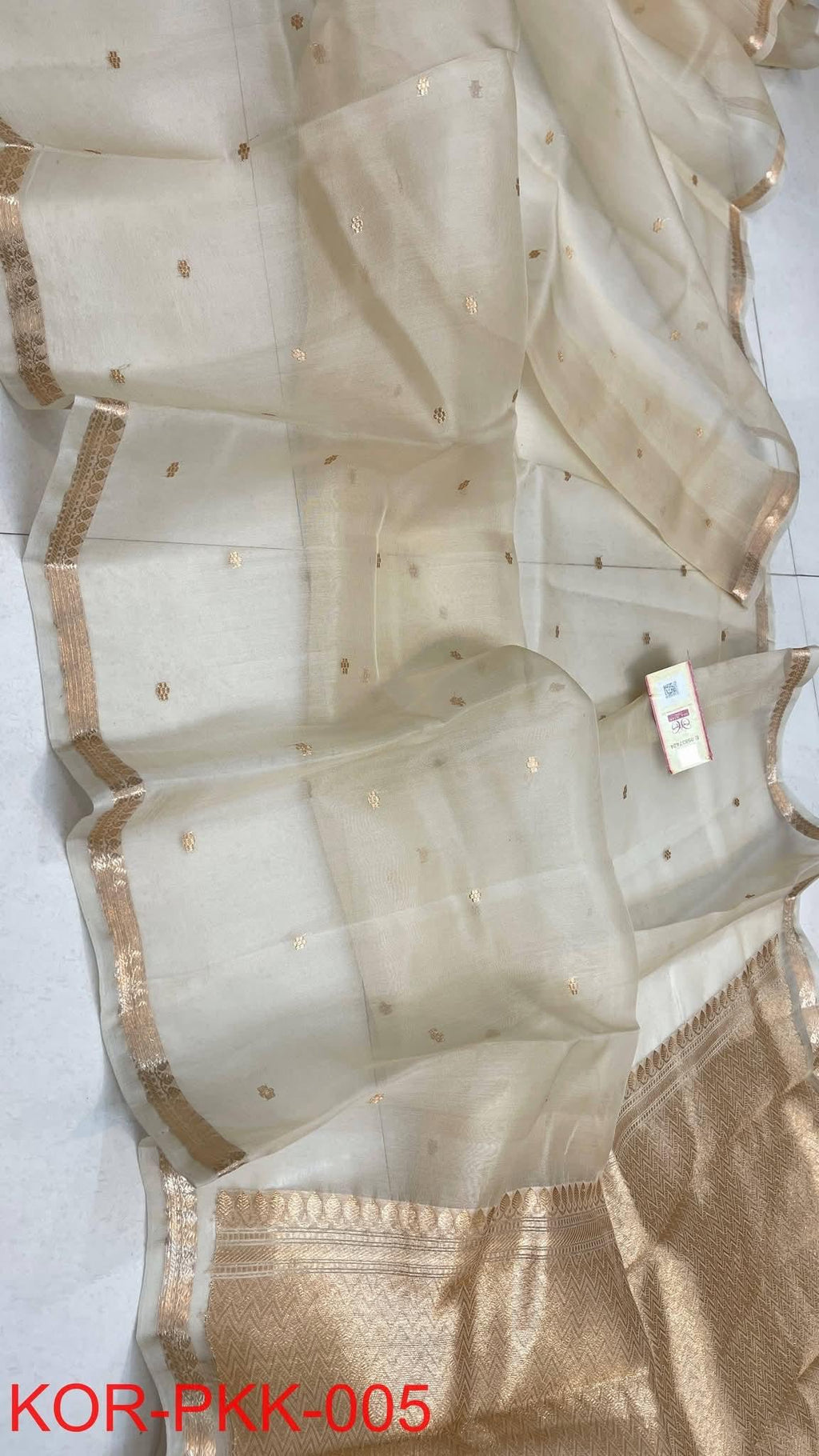 Pure Handloom banarasi  kora Silk Saree