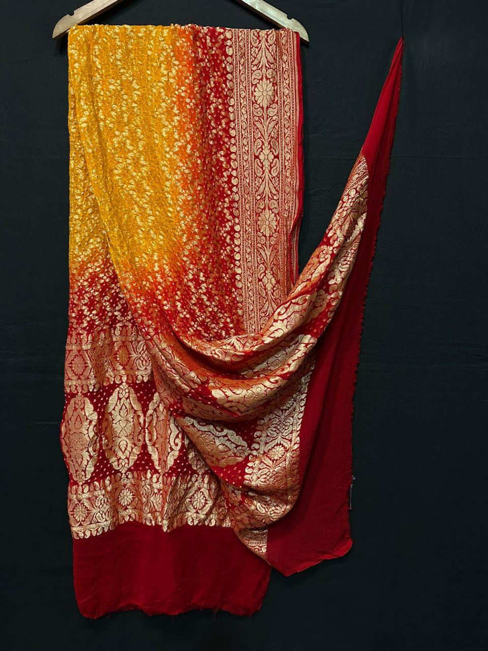 Pure Modal Silk  Bandhaj  Print   Dupatta