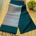 Handloom silk cotton With pallu zari work With blouse