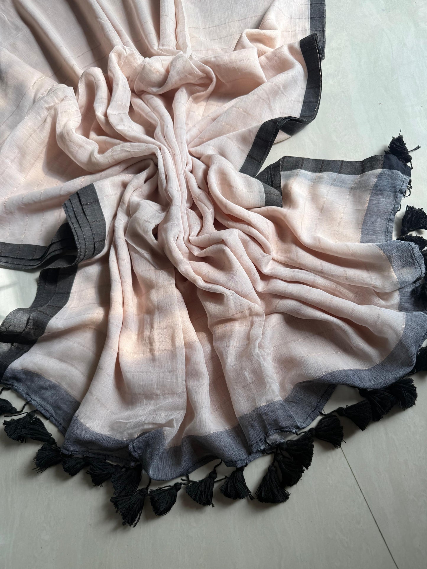 Beautiful Cotton Mulmul  Saree