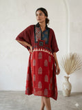 Pure Modal Silk Handblock Printed Kaftans Stitched suit
