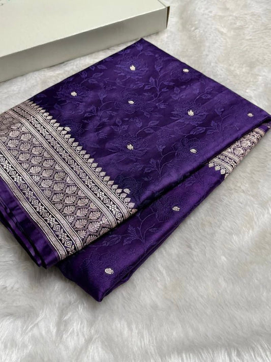 Banarasi Pure katan mashru silk saree With Blouse