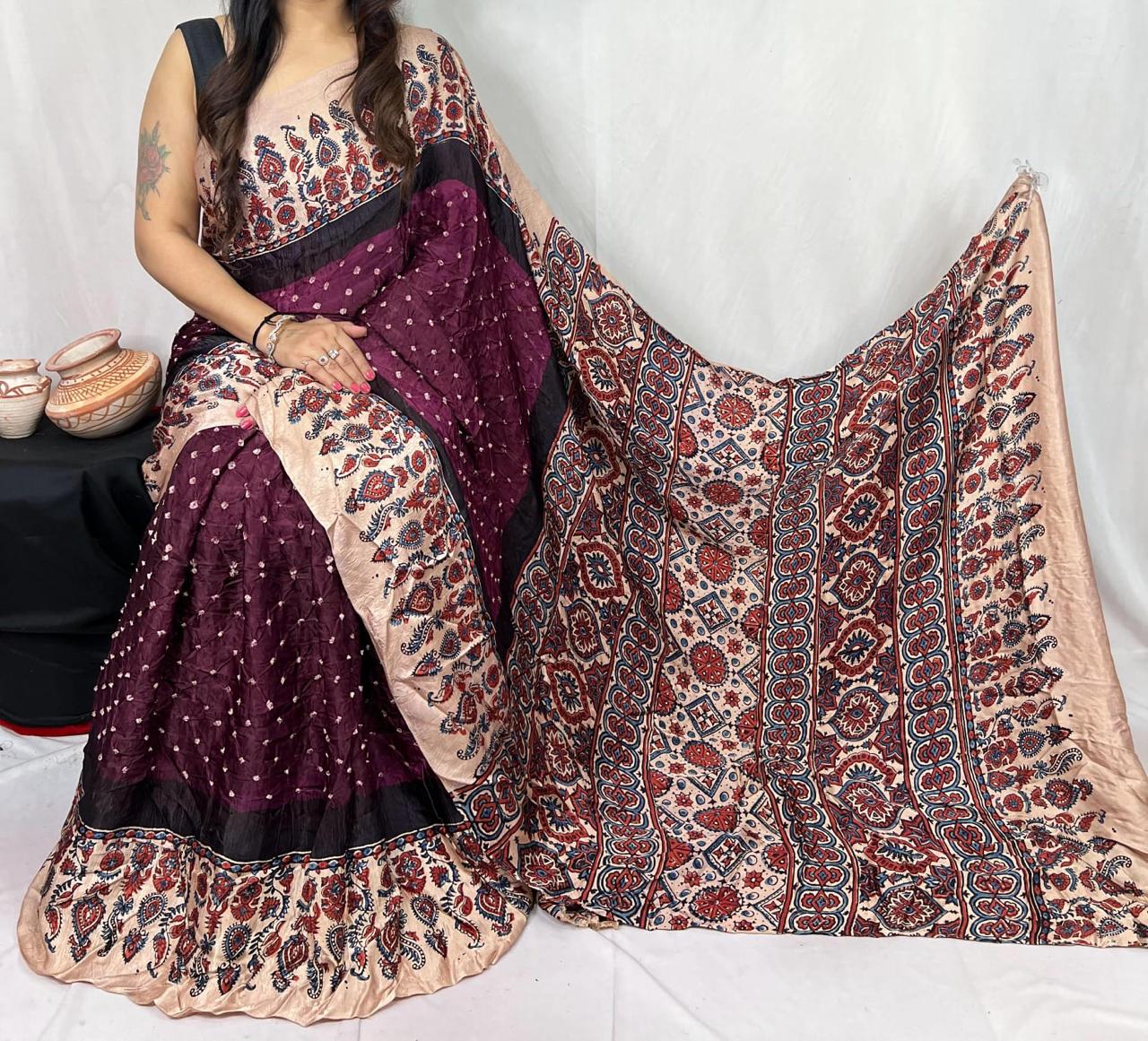 Pure Modal Silk Saree with blouse