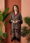 Pure Modal Silk Handblock Printed Kaftans Stitched suit With Hand Mirror Work