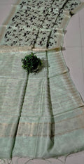 Bhagalpuri Kota silk hand block print saree