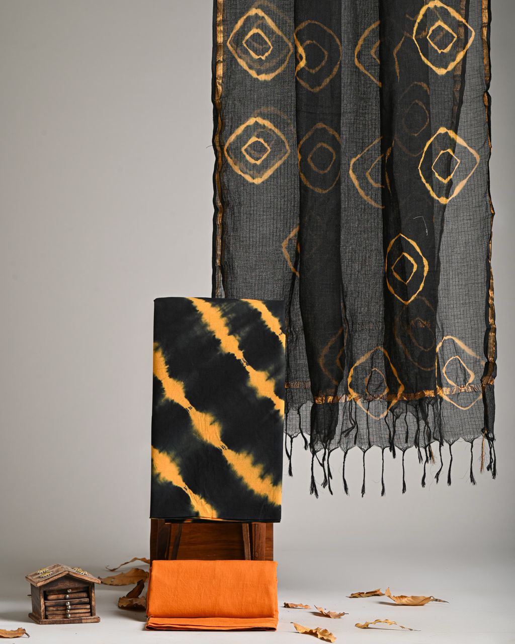 Pure Cotton Hand Block Print Suit With Kota Doriya Dupatta