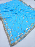 Beautiful Georgette Gota  Patti  Work Saree
