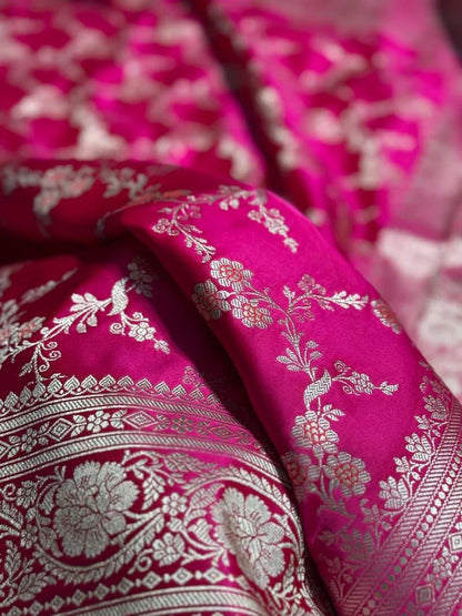 Banarasi Pure katan mashru silk saree With Blouse