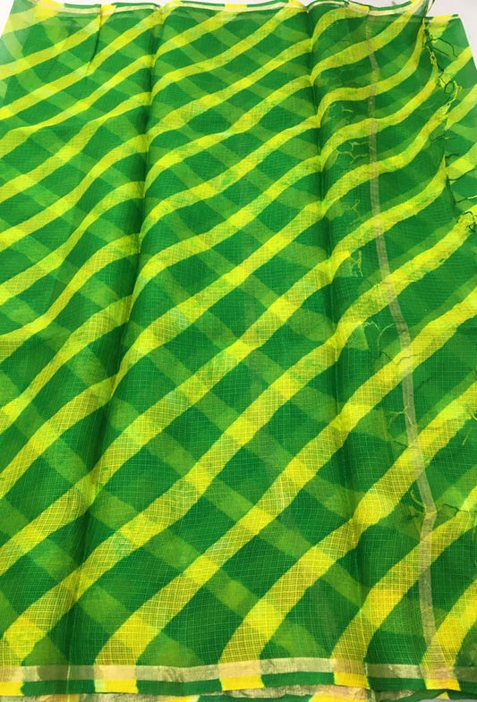 Beautifull pure kota silk leheriya work saree