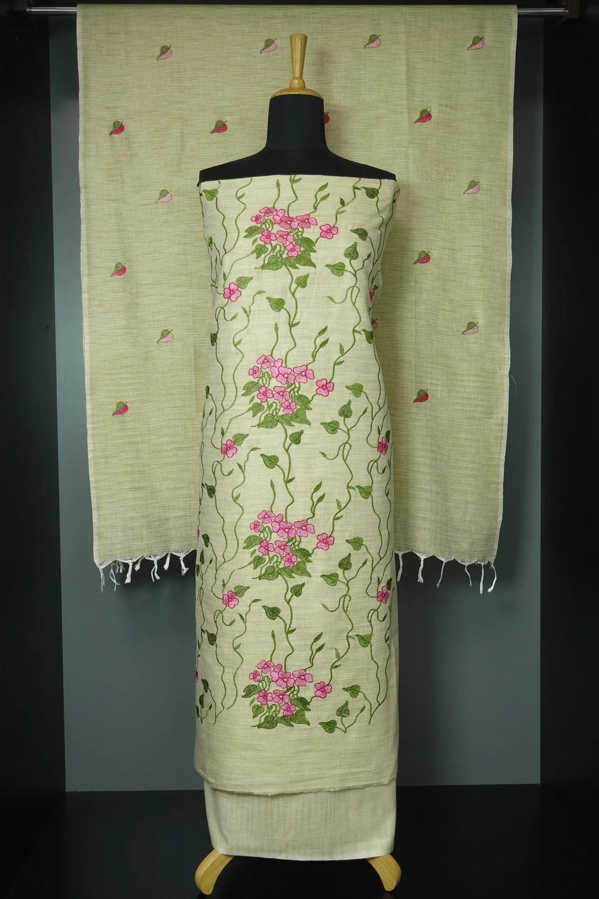 Pure Khaddi Cotton Linen Unstitched Suit