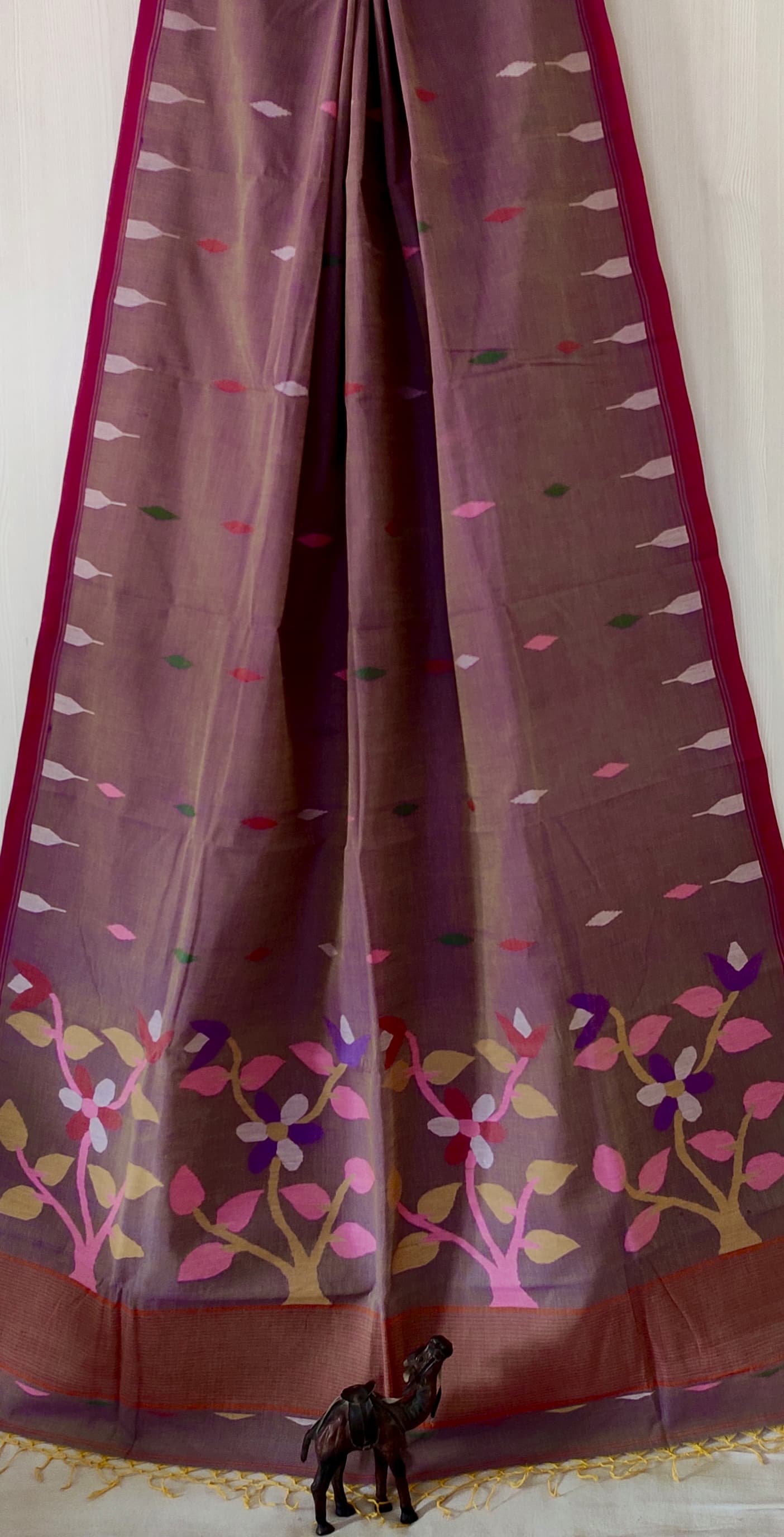 Pure Cotton needle work jamdani Saree