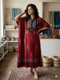 Pure Modal Silk Handblock Printed Kaftans Stitched suit