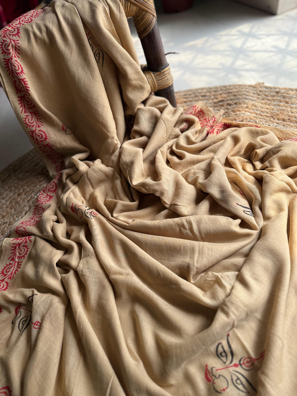 Beautiful Cotton Mulmul  Saree
