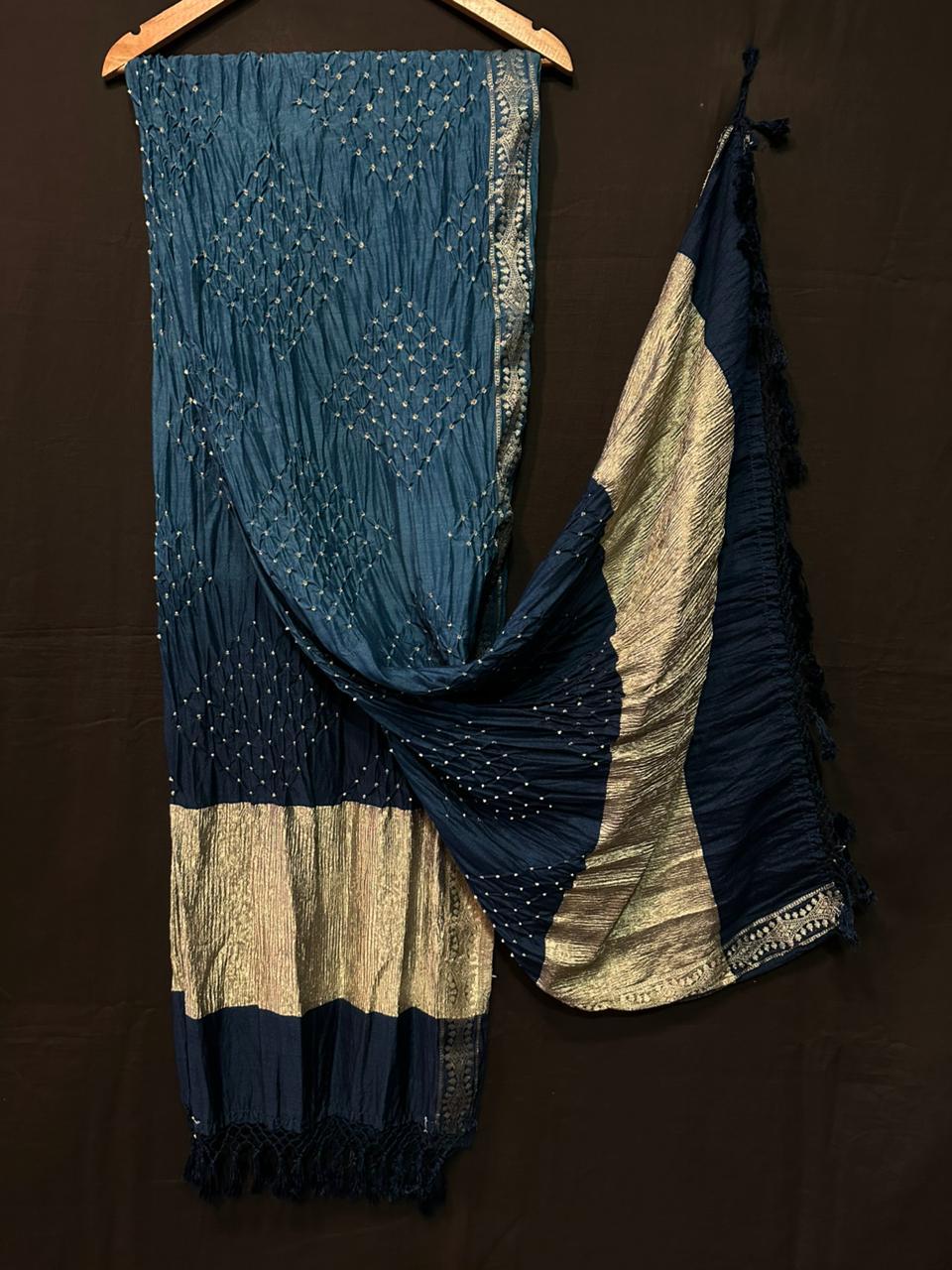 Pure Modal Silk  Bandhaj  Print   Dupatta