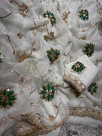 Pure Chiffon Saree with Elegant Gota Patti Work