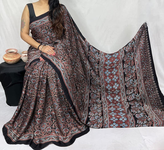 Pure Modal Silk Saree with blouse