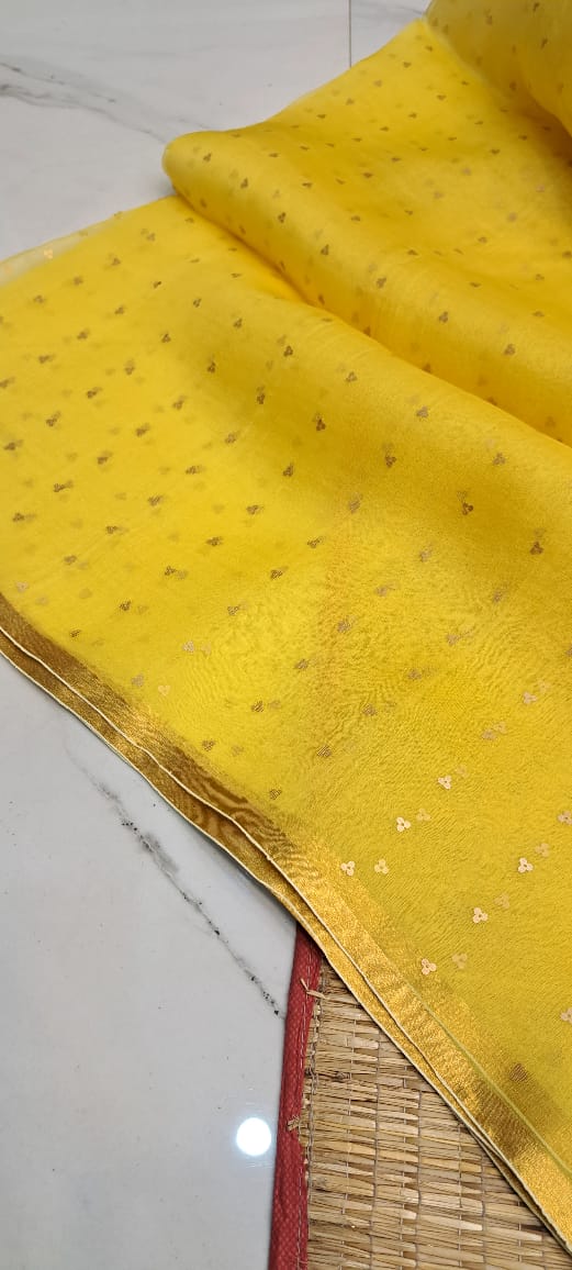 Bengal Handloom Pure Muslin Silk Saree With ( Silk Mark Certified)