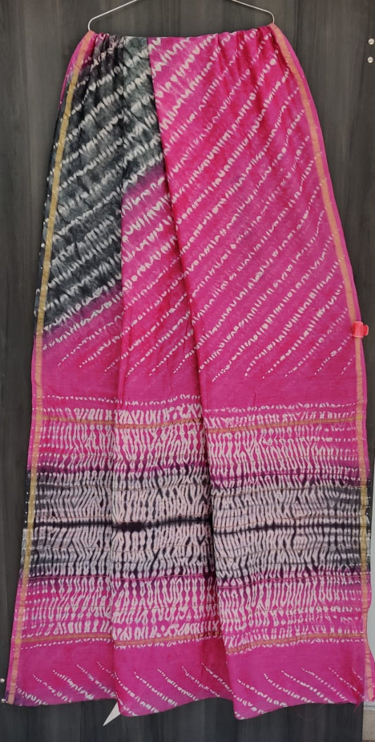 Traditional Hand-block Print Chanderi Silk Saree