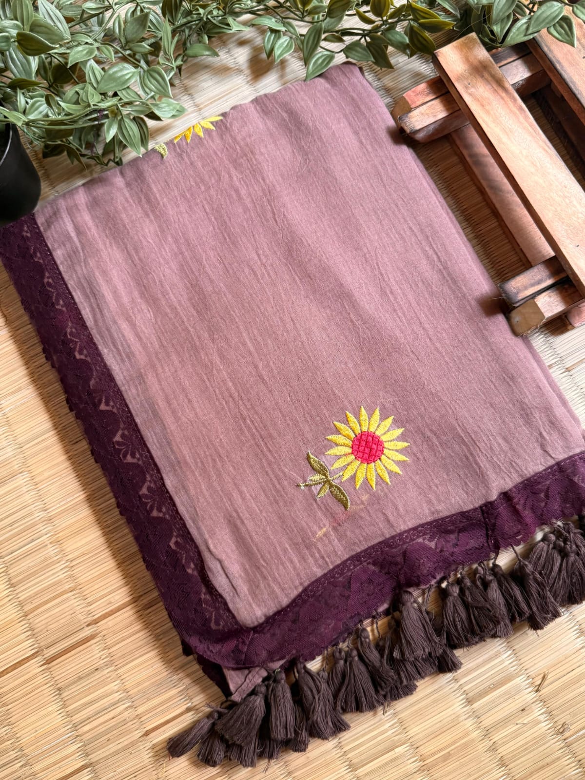 Beautiful Cotton Mulmul  Saree