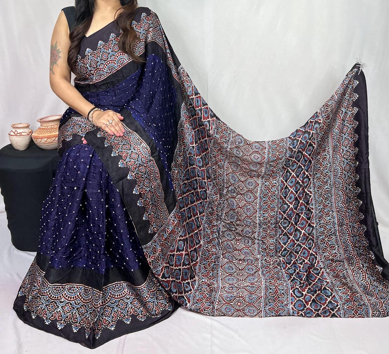 Pure Modal Silk Saree with blouse