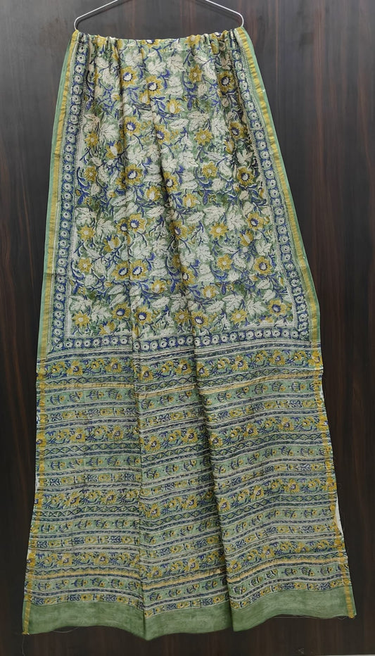 Traditional Hand-block Print Chanderi Silk Saree