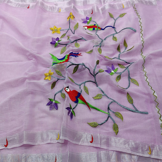 Pure Kota cotton embroidery work Saree