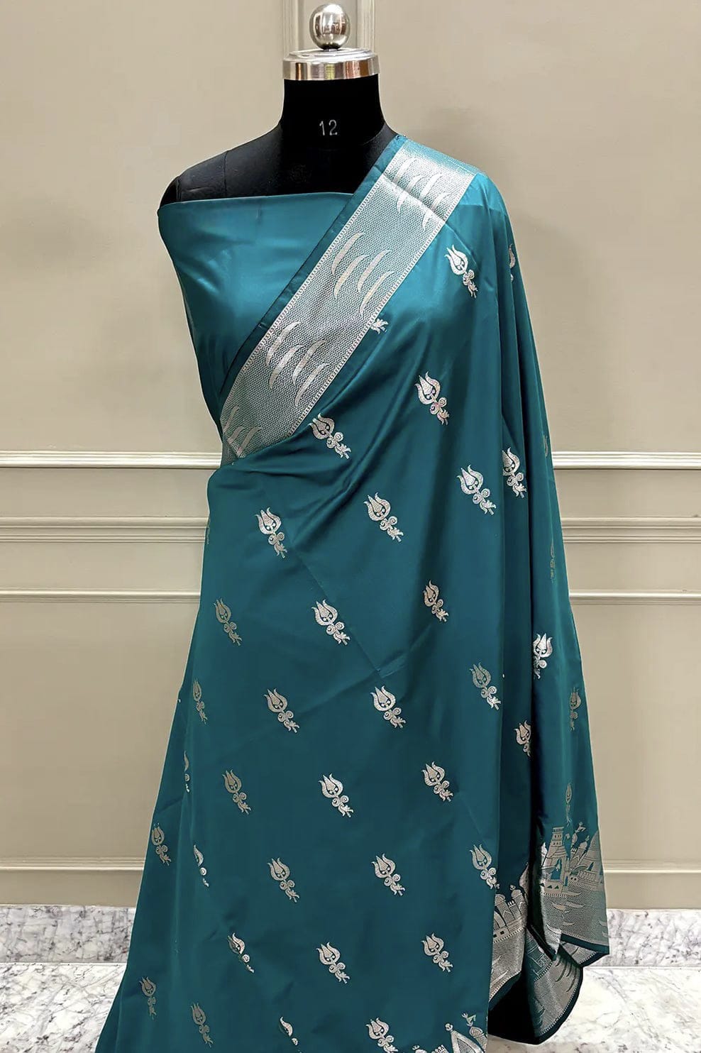 Banarasi Ganga Ghat katan silk saree