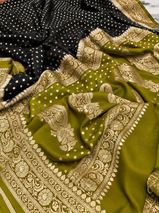 Banarasi Semi Georgette Soft Silk Saree