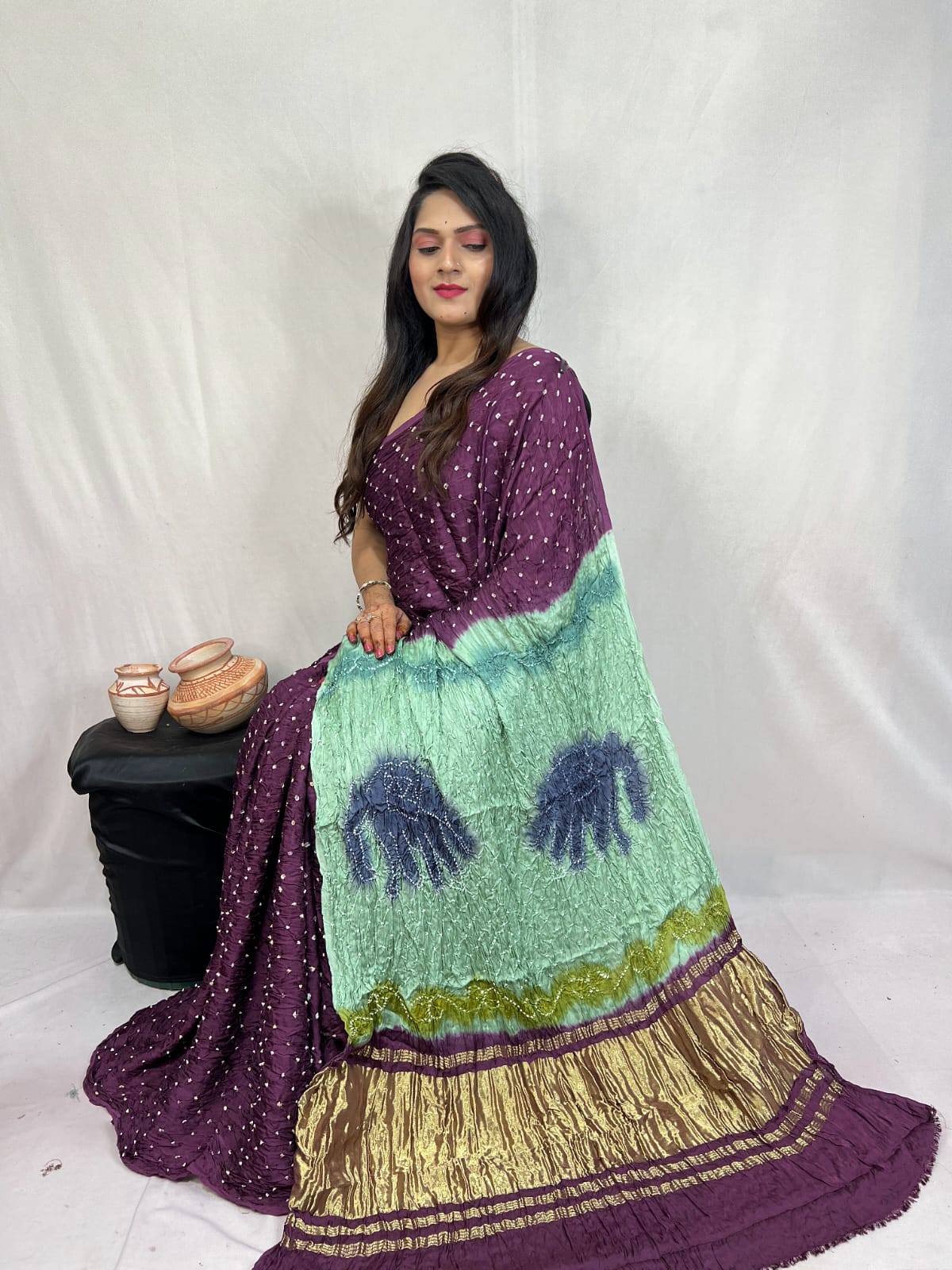 Pure Modal Silk Saree with blouse