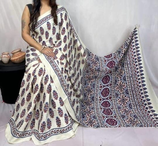 Pure Modal Silk Saree with blouse