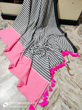 Beautiful Cotton Mulmul  Saree