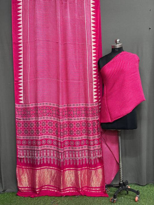 Pure Modal Silk Saree with blouse