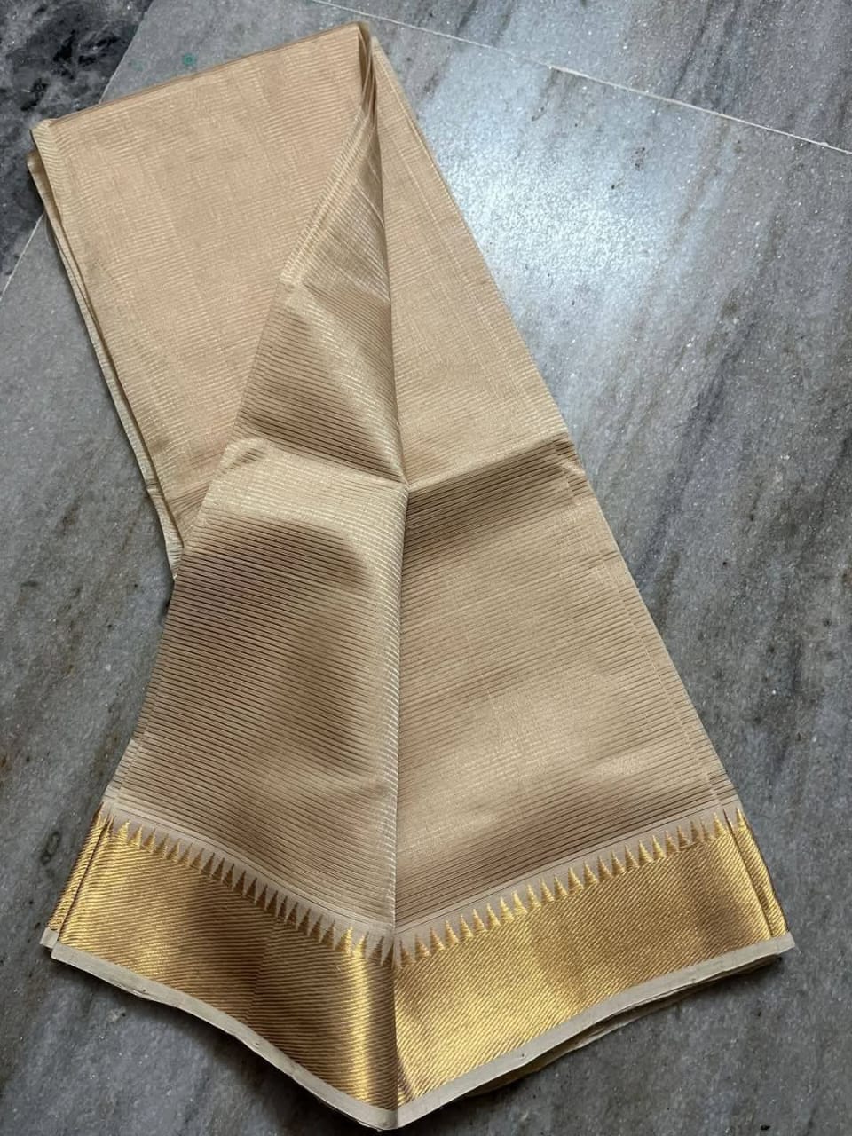 Pure Cotton Silk Mangalagiri Saree With  Blouse