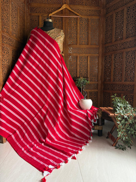 Beautiful Cotton Mulmul  Saree