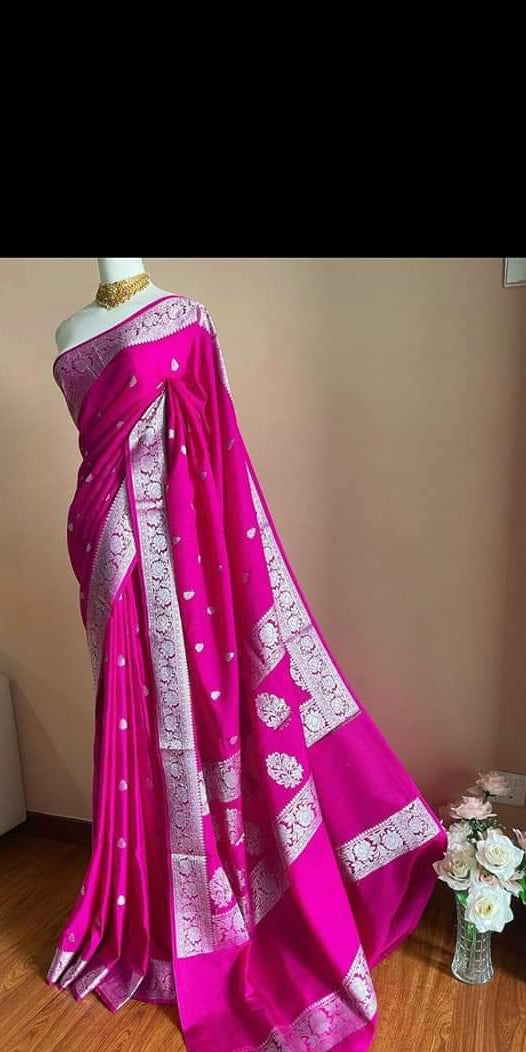 Banarasi  Georgette   Soft  Silk Saree With Zari Work