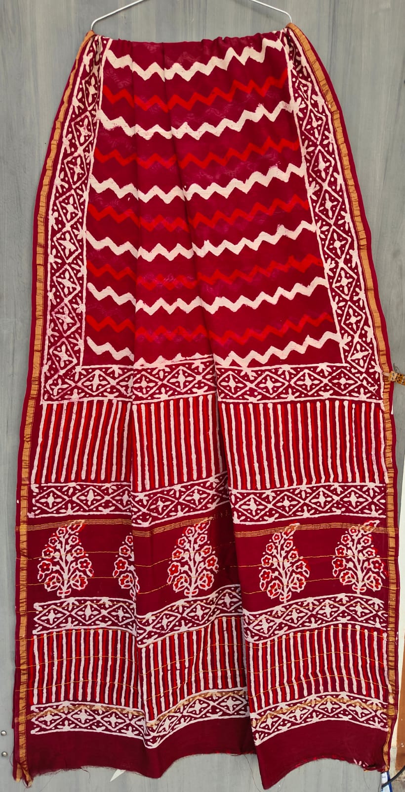 Traditional Hand-block Print Chanderi Silk Saree