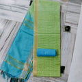 Pure Cotton Silk Mangalagiri  Saree With  Blouse .