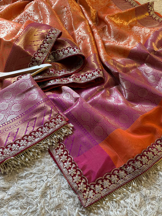 Banarasi Tissue Silk Saree With Blouse
