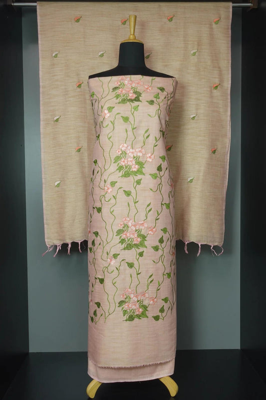 Pure Khaddi Cotton Linen Unstitched Suit