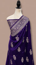 Banarasi Soft  Silk Saree With Zari Work
