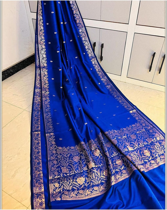 Banarasi  Semi Katan Warm Silk Soft Saree