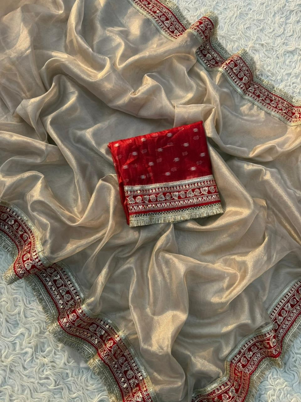 Banarasi Tissue Silk Saree With Blouse